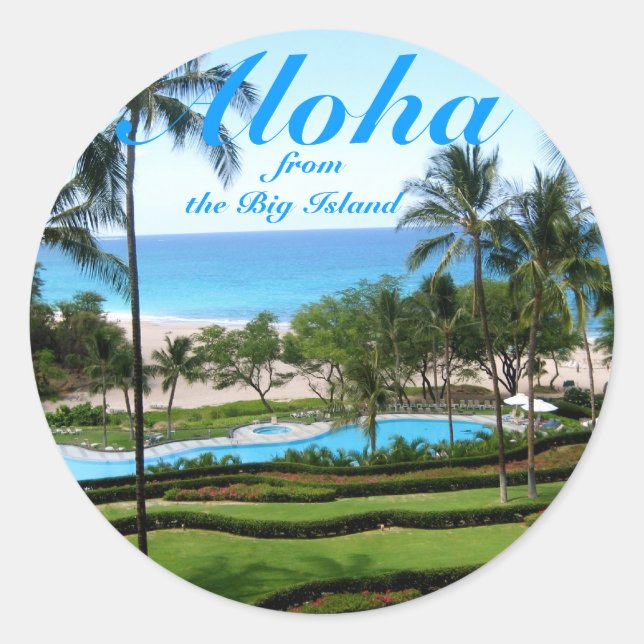 Aloha Hawaii-Aufkleber Runder Aufkleber (Vorderseite)