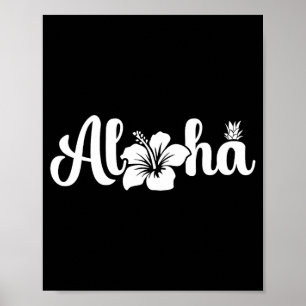 Aloha Hawaii-Blume tropische hawaiianische Insel K Poster