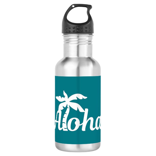 Aloha Hawaii Edelstahlflasche (Vorderseite)
