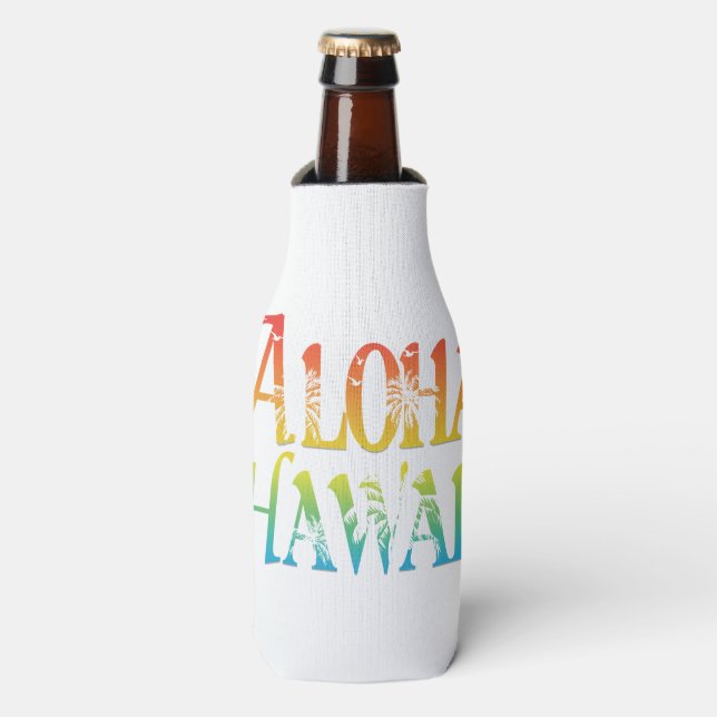 Aloha Hawaii Flaschenkühler (Flaschenvorderseite)