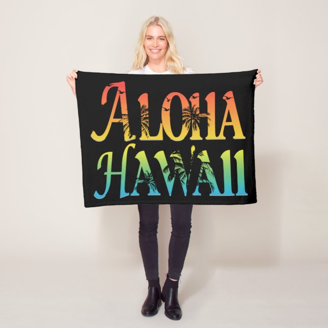 Aloha Hawaii Fleecedecke (Beispiel)