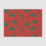 Aloha Hawaii Green über Red Christmas Pattern Seidenpapier<br><div class="desc">Zeigt einen klassischen grünen Aloha-Druck mit Hibiskus-Blume auf einem roten Hintergrund. Rote und grüne Weihnachtsbilder. Ideal,  um in eine entspannte hawaiianische Aloha-Stimmung zu kommen,  an hawaiianische Flitterwochen oder Ferien zu denken,  für Hawaiianer,  Amerikaner und Touristen,  und sogar für Gärtner. Feierliche Gestaltung für Ferien.</div>