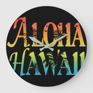 Aloha Hawaii Große Wanduhr