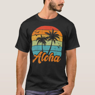 Aloha Hawaii Hawaiian Island Palm Tree Beach Suns T-Shirt