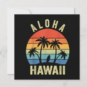 Aloha Hawaii Hawaiian Island Shirt Palm Beach Surf Einladung