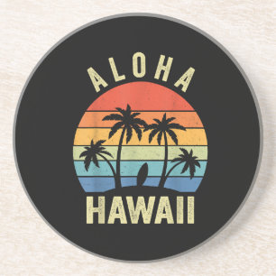 Aloha Hawaii Hawaiian Island Shirt Palm Beach Surf Getränkeuntersetzer