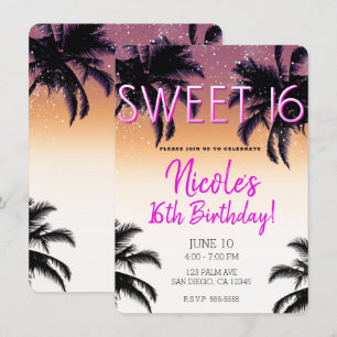 Aloha Hawaii Hawaiian Island Sommer Sweet 16 Einladung