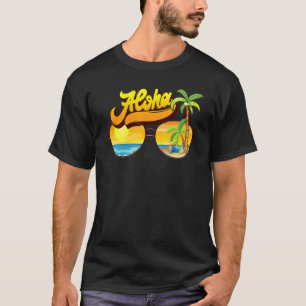 Aloha Hawaii Hawaiian Island Sonnenbrillen Palm Tr T-Shirt