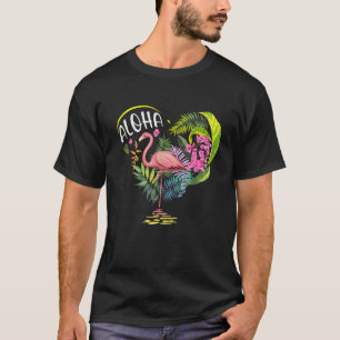 Aloha Hawaii Hawaiian Kids Teen Girl Women Flaming T-Shirt