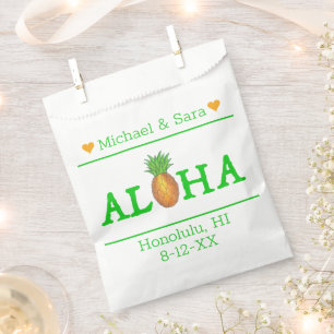 Aloha Hawaii Hawaiian Pineappinsel Wedding Geschenktütchen