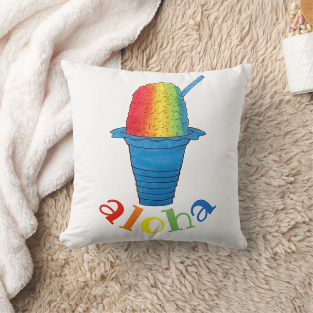 ALOHA Hawaii Hawaiian Rainbow Shave Shaved Ice Kissen (Decke)