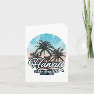 Aloha Hawaii Hawaiian T-Shirt Beach Vacacation Cos Karte