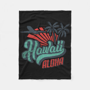 Aloha Hawaii Hawaiian T-Shirt Strand Urlaub Kostüm Fleecedecke