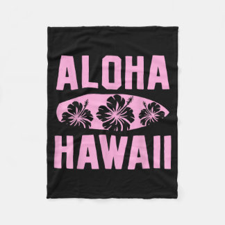 Aloha Hawaii Hawaiianischer Sommer Tropisches Gesc Fleecedecke