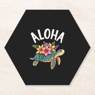 Aloha Hawaii hawaiianisches Hemd Turtle Hibiscus K Untersetzer