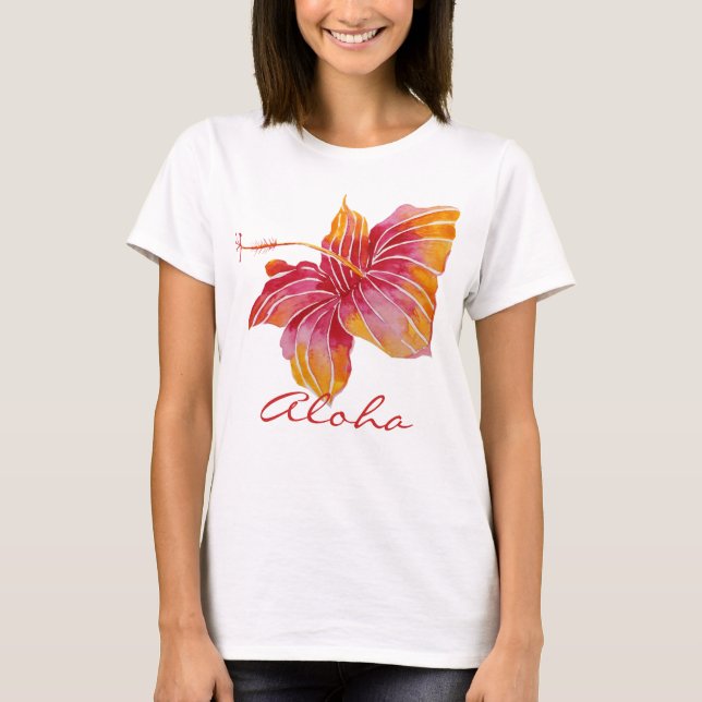 Aloha | Hawaii Hibiscus Flower T-Shirt (Devant)