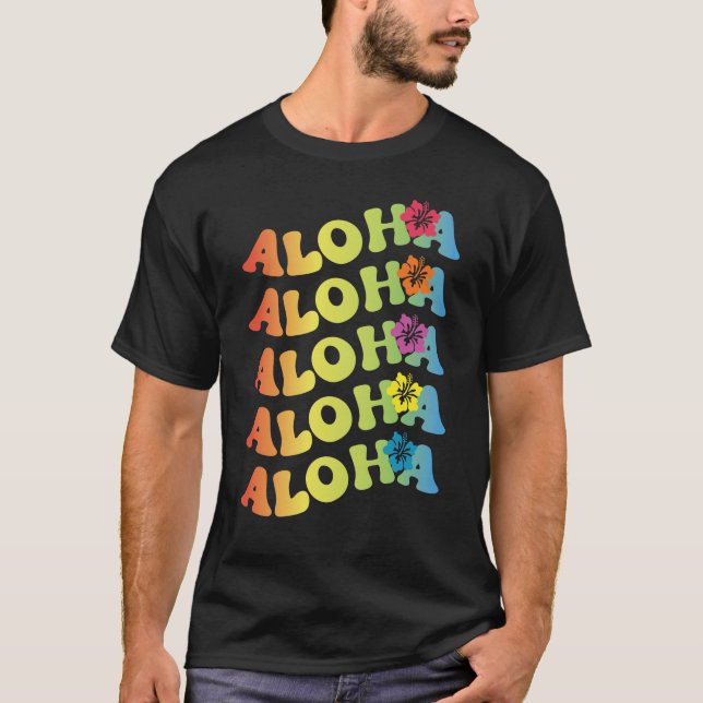 Aloha Hawaii Hibiskus Blume T - Shirt (Vorderseite)