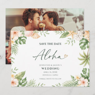 Aloha Hawaii Hochzeitsfoto auf Hawaii Save The Date
