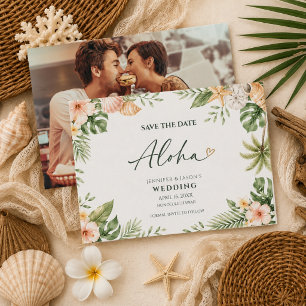 Aloha Hawaii Hochzeitsfoto auf Hawaii Save The Date