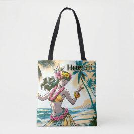 Aloha | Hawaii Hula Dancer am Strand Tasche