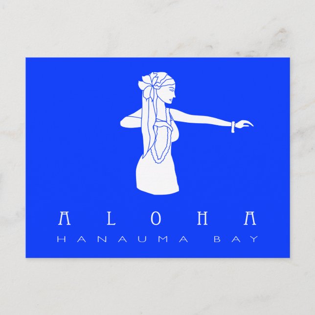 Aloha Hawaii Hula Dancer Postkarte (Vorderseite)
