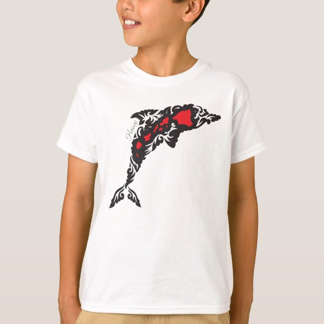 Aloha Hawaii Inseln Dolphin T-Shirt (Vorderseite)