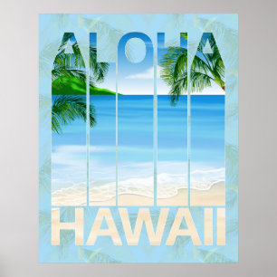 Aloha Hawaii Island Beach Poster