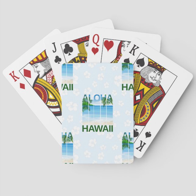 Aloha Hawaii Island Summer Beach Spielkarten (Rückseite)