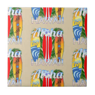 Aloha Hawaii Island Surfing Fliese