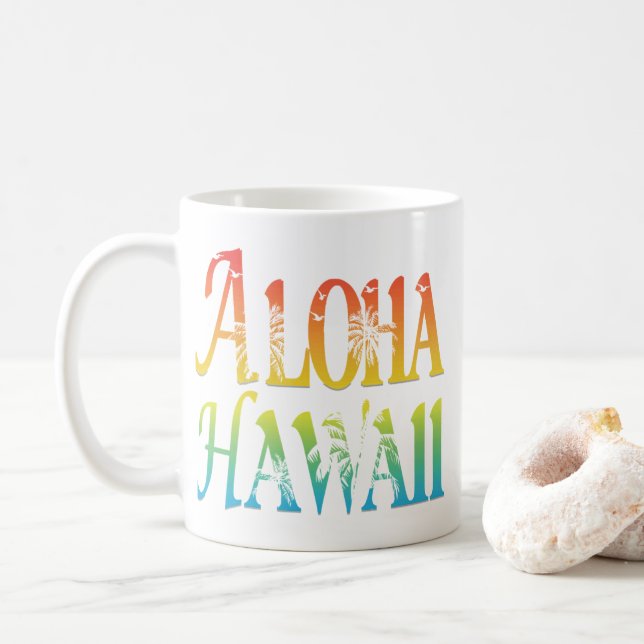 Aloha Hawaii Kaffeetasse (Mit Donut)