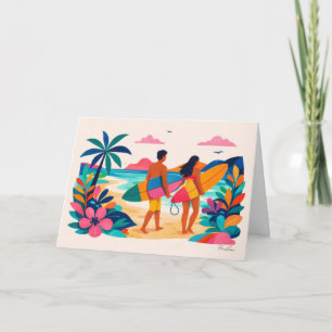 Aloha Hawaii Kunst Surfer leer innen