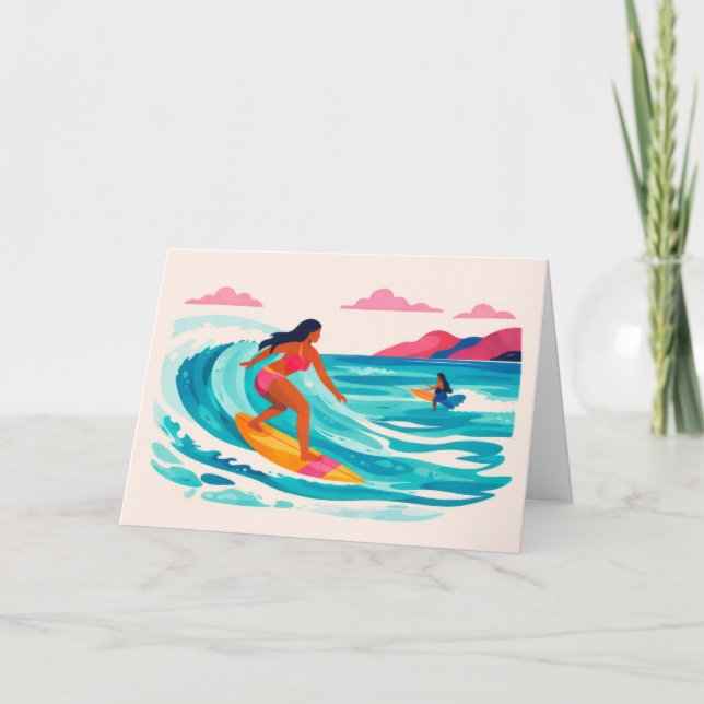 Aloha Hawaii Kunst Surfer leer innen (Vorderseite)