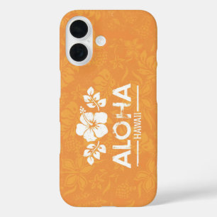 Aloha Hawaii mit Orange Hibiskus Phone Case