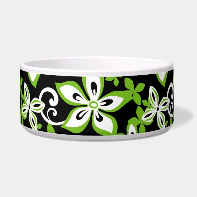 ALOHA HAWAII MUSTER SCHWARZ/LIME NAPF (Vorderseite)