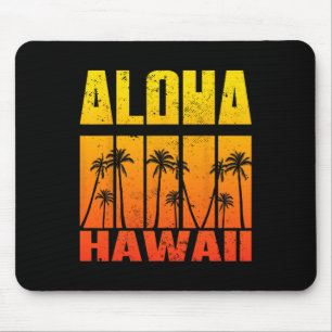 Aloha Hawaii Palme Tropisch Hawaiianische Insel Re Mousepad