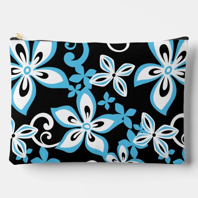 ALOHA HAWAII PATTER IN SCHWARZ/BLAU ZUBEHÖRTASCHE (Vorderseite)