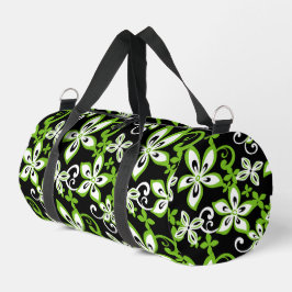 ALOHA HAWAII PATTER IN SCHWARZ/LIMON DUFFLE BAG