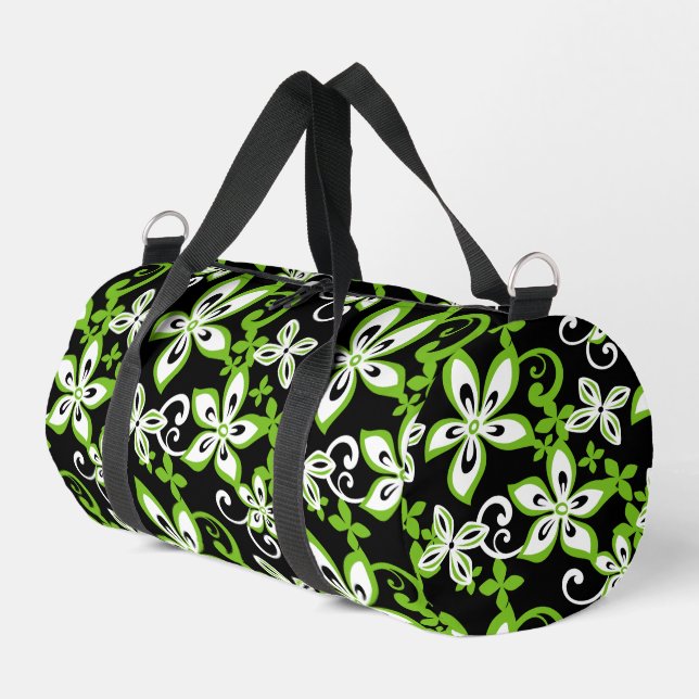 ALOHA HAWAII PATTER IN SCHWARZ/LIMON DUFFLE BAG (Linke Seite)