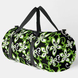 ALOHA HAWAII PATTER IN SCHWARZ/LIMON DUFFLE BAG