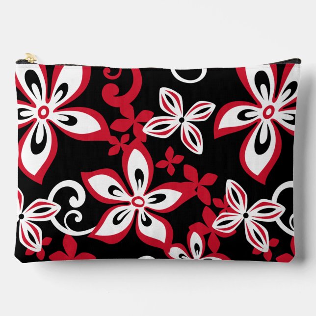 ALOHA HAWAII PATTER IN SCHWARZ/ROT ZUBEHÖRTASCHE (Vorderseite)