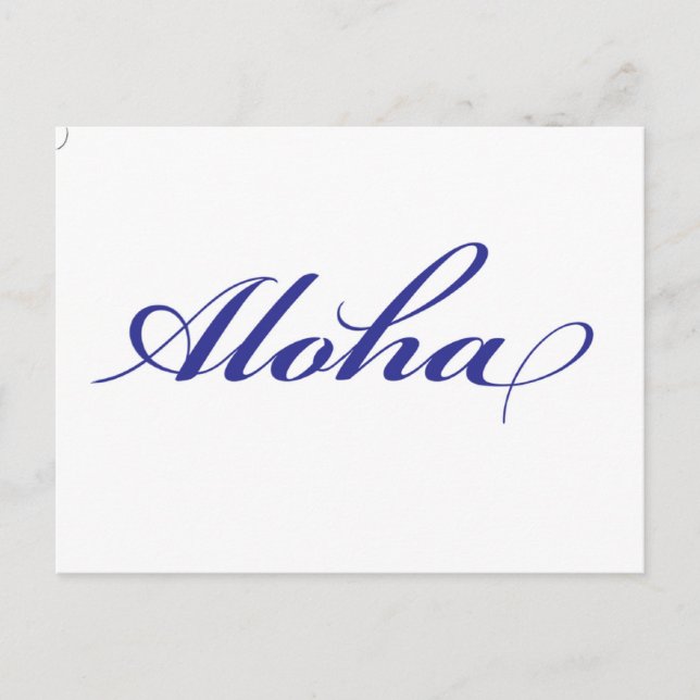 Aloha Hawaii Postkarte (Vorderseite)