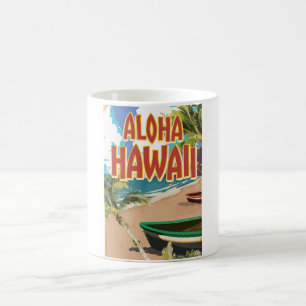 Aloha Hawaii Reiseplakat Kaffeetasse