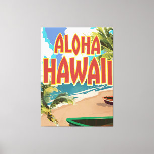 Aloha Hawaii Reiseplakat Leinwanddruck