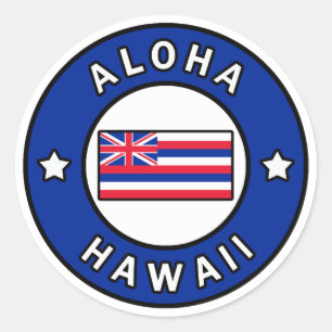 Aloha Hawaii Runder Aufkleber