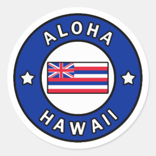 Aloha Hawaii Runder Aufkleber