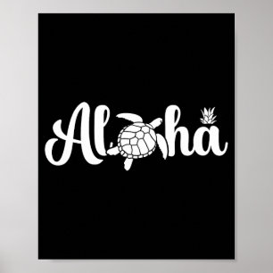 Aloha Hawaii-Schildkröte Hawaiian Island Reise Kin Poster