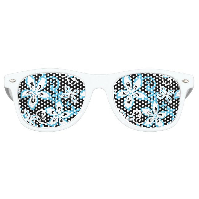 ALOHA HAWAII (SCHWARZ/BLAU) PARTYBRILLE (Vorderseite)