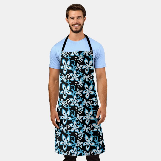 ALOHA HAWAII (SCHWARZ/BLAU) SCHÜRZE (Getragen)