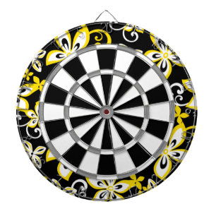 ALOHA HAWAII (SCHWARZ/GELB) DARTSCHEIBE