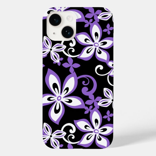 ALOHA HAWAII (SCHWARZ/LAVENDER) Case-Mate iPhone 14 HÜLLE (Rückseite)